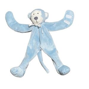 Piccolo Bambino Blue Monkey Lovey Baby Security Blanket Plush Soother Paci Toy